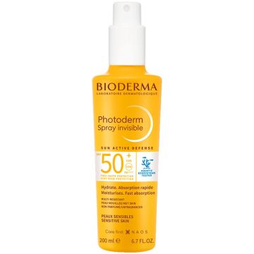 Spray invizibil pentru protectie solara SPF50+ Photoderm Bioderma, 200 ml