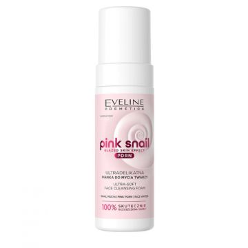 Spuma Ultra-Delicata pentru Curatarea Fetei Eveline Cosmetics Pink Snail PDRN 150ml