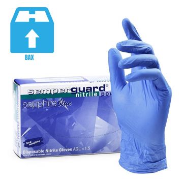 Bax manusi din nitril Sapphire Semperguard 1000 buc S, M, L, XL