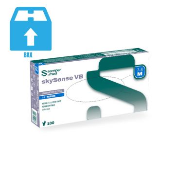 Bax manusi din nitril Sapphire Sempermed SkySense 1000 buc, S, M, L, XL