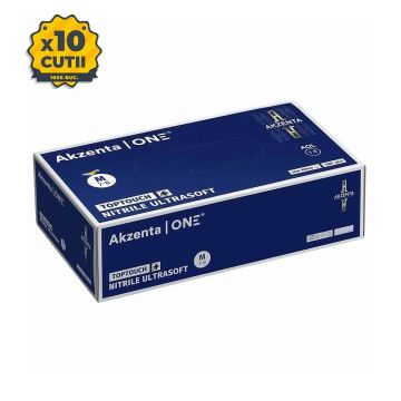 Bax manusi nepudrate Top Touch Plus Ultrasoft Nitril Mov 1000 buc Akzenta
