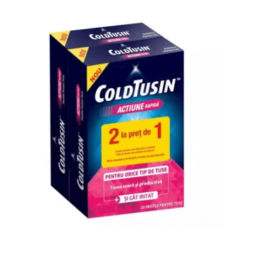 ColdTusin pastile pentru tuse 20 + 20 pastile