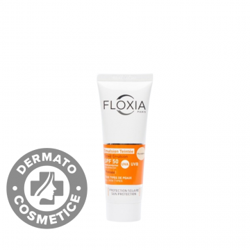 Emulsie cu tenta de portelan SPF50, 50ml, Floxia