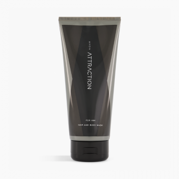 Gel de dus pentru par si corp barbati Attraction, 200ml, Avon