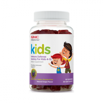 Jeleuri cu aroma de struguri pentru copii 4 - 12 ani Kids Immune Defense, 60 jeleuri, GNC