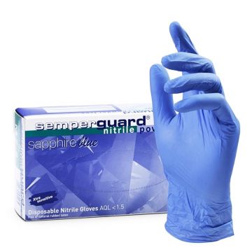 Manusi din nitril Sapphire Semperguard 100 buc L