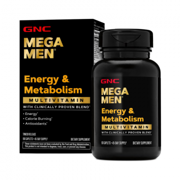 Multivitamine pentru barbati Mega Men® Energie si Metabolism, 90 tablete, GNC