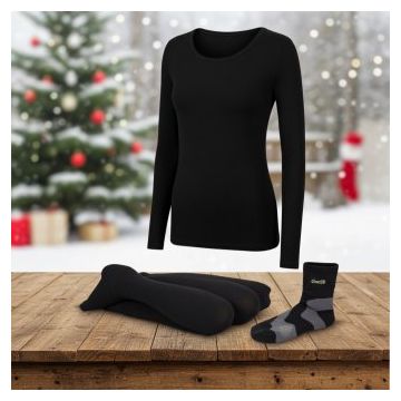 Pachet Bioactiv Rejuvinova pentru Bărbați – Tricou cu Mâneci Lungi, Pantaloni Colanți și Șosete Unisex Groase