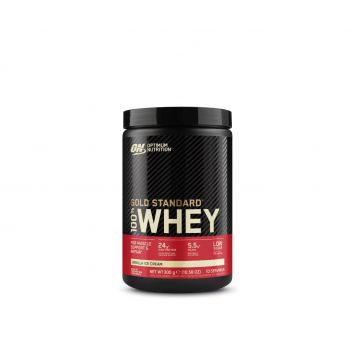 Pudra proteica 100% Whey Gold Standard Inghetata de vanilie, 300g, Optimum Nutrition