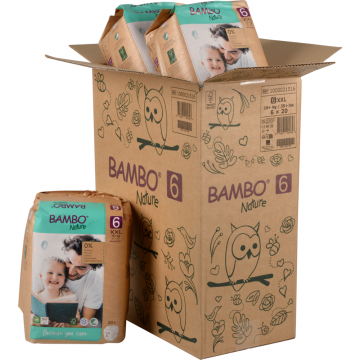 Scutece Eco Paper Bag Marimea Nr. 6 pentru 16kg+, 120 bucati, Bambo Nature