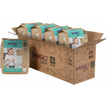 Scutece Eco Paper Bag Pants Marimea Nr. 4 pentru 7-12 kg, 100 bucati, Bambo Nature