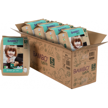 Scutece Eco Paper Bag Pants Marimea Nr. 5 pentru 11-17kg, 95 bucati, Bambo Nature