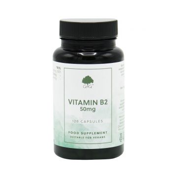 Vitamina B2 Riboflavina 50mg, 120 capsule, G&G