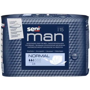 Absorbante urologice Man Normal, 15 bucati, Seni