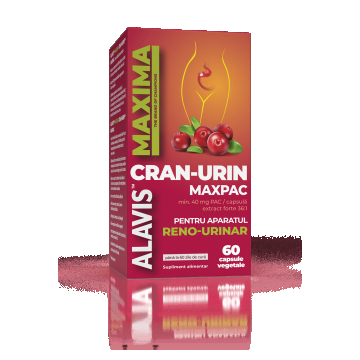 ALAVIS,   MAXIMA CRAN-URIN,   MAXPAC Extract 36:1 40MG PAC, 60 capsule vegetale