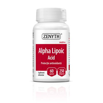 Alpha Lipoic Acid - antioxidant metabolic cu spectru larg pentru energie, nervi si protectie celulara   60 cps