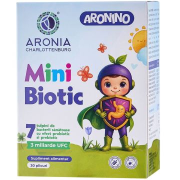 Aronino Mini Biotic - 7 probiotice care sprijina digestia, imunitatea si energia copiilor