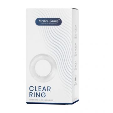 Clear Ring-Inel pentru penis, stimularea erectiei, din TPR flexibil, diametru 2 cm, transparent