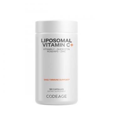 Codeage Liposomal Vitamin C, Vitamina C Liposomala - Formula Avansata Pentru Absorbtie Superioara, 180 Cps