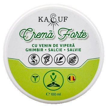 Crema Forte KASUF cu Venin de Vipera, Ghimbir, Salcie, Salvie 100ml
