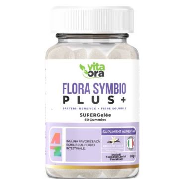 Flora Symbio plus super gelee aroma vanilie  60 jeleuri Vita Ora