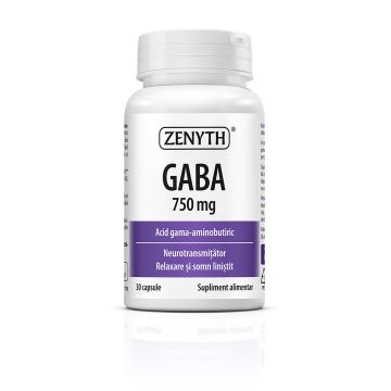 GABA 750 mg(Pentru   OVERTHINKERI  , Reduce stresul, sustine relaxarea si stimuleaza somnul)