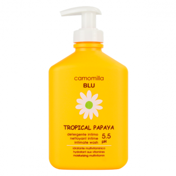 Gel intim de curatare pH 5.5 Tropical Papaya, 300ml, Camomilla Blu