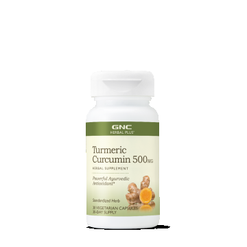 Gnc Herbal Plus Turmeric Curcumin 500 Mg, Turmeric Curcumina, 30 Cps