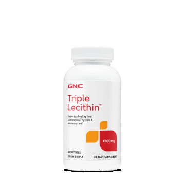 Gnc Triple Lecithin 1200 Mg, Lecitina Tripla, 30 Cps