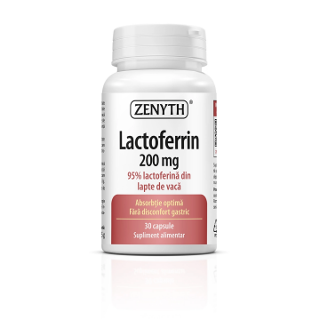 Lactoferina 200 mg - 30 capsule   Imunitate, metabolismul fierului si protectie digestiva