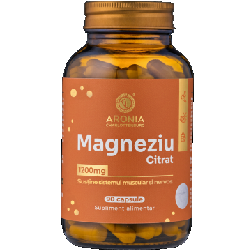 Magneziu Citrat la 1200 mg - 90 capsule pentru relaxare musculara, echilibru nervos si confort digestiv