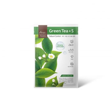 Masca Ariul 7Days PLUS Ceai Verde + S (Acid salicilic cu betaina), Control sebum, Cosmetice coreene naturale, 23g