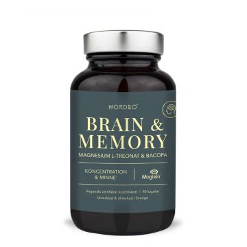 Nordbo - Brain  Memory - Magneziu, 90 capsule
