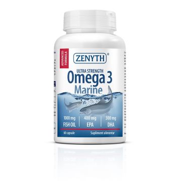 Omega 3 continut ridicat de EPA (400 mg) si DHA (300 mg)   60 cps