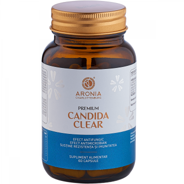Premium Candida Clear ( pentru diminuarea Candidei, refacerea florei intestinale si sustinerea digestiei)   60cps