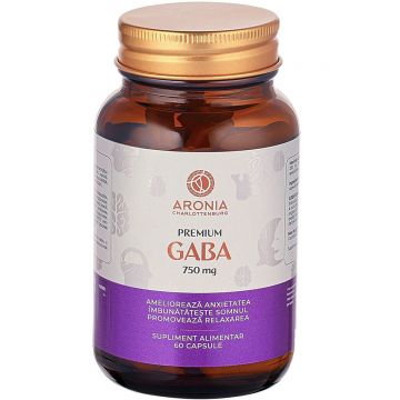 Premium GABA la 750mg - 60 capsule cu beneficii pentru calm, somn si relaxare