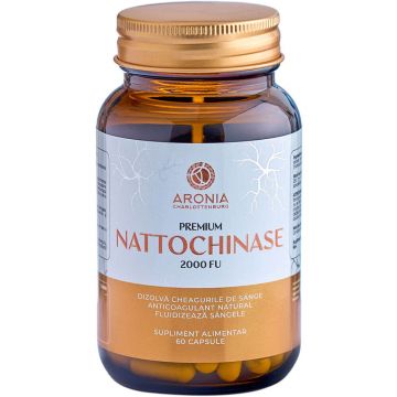 Premium Nattochinase 2000 FU - 60 capsule naturale pentru sanatatea inimii si circulatia sangelui