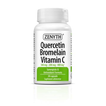 Quercetin Bromelain Vitamin C - formula 3-in-1 pentru alergii respiratorii si imunitate