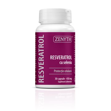 Resveratrol 450 mg cu Seleniu (actiune anti-aging si de protectie cardiovasculara)   30 cps