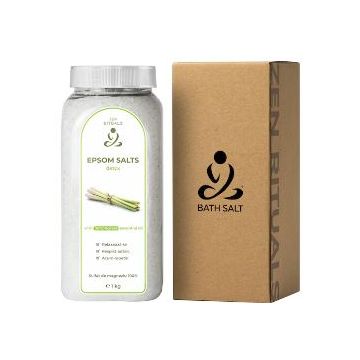 Sare de Baie Epsom cu ulei esential de Lemongrass   1 kg