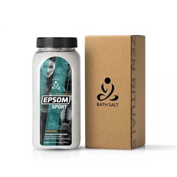 Sare de Baie Epsom  cu ulei esential Menta  Eucalipt SPORT   1 kg