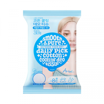 servetele Deodorante Ariul Smooth  Pure Cotton Cooling Deo , 20 buc
