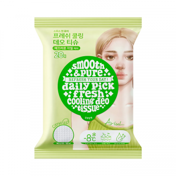 servetele Deodorante Ariul Smooth  Pure Fresh Cooling Deo, 20 buc