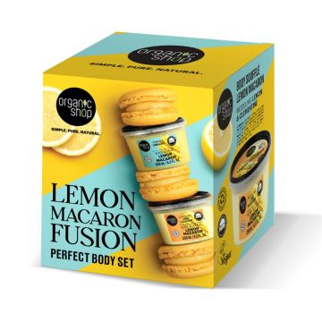 Set de ingrijire pentru corp Lemon Macaron Fusion, Organic Shop