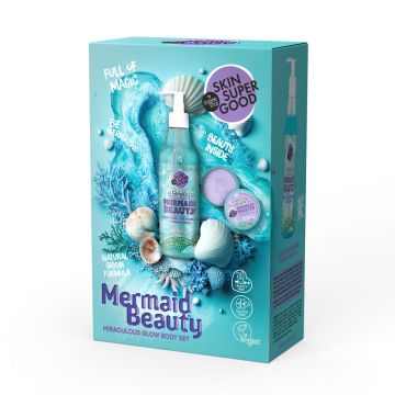 Set de ingrijire pentru corp Skin Super Good Mermaid Beauty Glow, Organic Shop