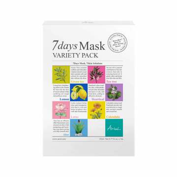 Set Masti Coreene Ariul 7Days Mask PLUS pentru Tratamentul Complet al Tenului, Cosmetice Coreene Naturale, (7 x 23ml)