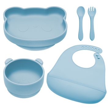 Set pentru diversificare Panda +6 luni Aqua Blue, 1 bucata, Appekids