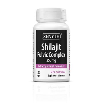 Shilajit Fulvic Complex 250 mg, 30 capsule - extract purificat PrimaVie   cu acid fulvic