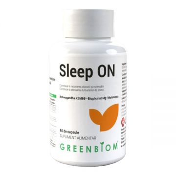 SleepON - supliment pentru somn odihnitor cu Ashwagandha, Magneziu siMelatonina - 60 capsule