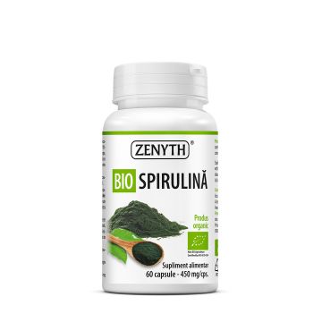 Spirulina BIO 450 mg Zenyth - 100% Spirulina Organica, 60 capsule